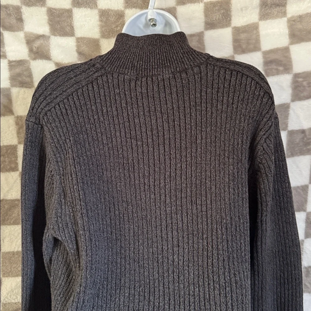 Calvin Klein Jeans Men's Black Half-Zip Ribbed Sweater size Extra Large / XL